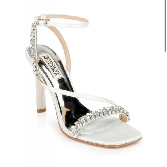 Badgley Mischka Brand Kerry Navette Crystal Strappy Stiletto - Picture 5 of 5